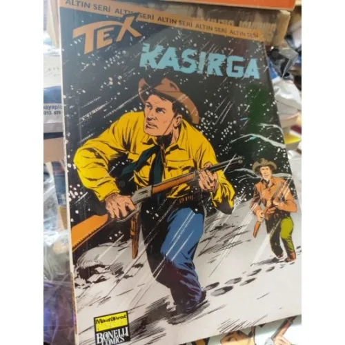 Tex (Teks) Sayı 75 Kasırga (Altın Seri Tex Özel Kartlı 168 sayılık) Shrink Ambalajında Yeni