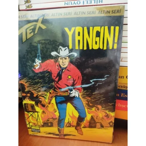 Tex (Teks) Sayı 16 YANGIN! (Altın Seri Tex Özel Kartlı 168 sayılık) Ambalajında