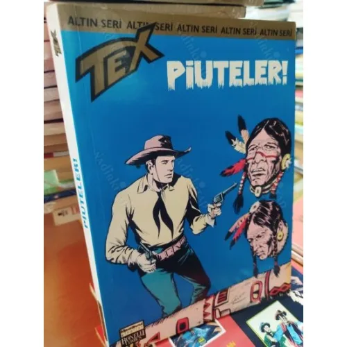 Tex (Teks) Sayı 23 PİUTELER! (Altın Seri Tex Özel Kartlı 168 sayılık) Ambalajında