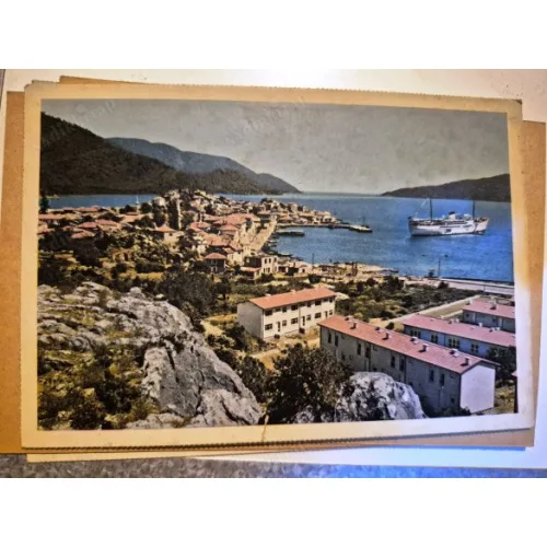 Kartpostal * Marmaris Limanında Marmara yolcu Gemisi / Denizcilik Bankası T.A.O