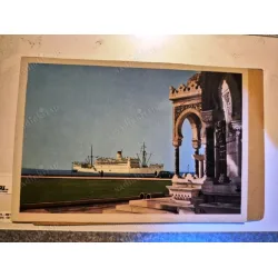 Kartpostal * İzmir Konak ve Adana yolcu gemisi / Denizcilik Bankası T.A.O