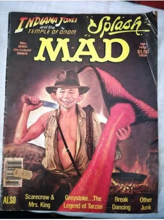 MAD 250 Oct 1984 Indiana Jones and Temple of Doom, Screcrow and Mrs King, Greystoke Legend of Tarzan, Break Dancing Other Junk