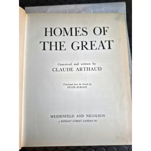 Homes of the Great HardCover (Tarihe mal olmuş pek çok ünlünün Evleri)